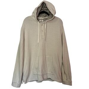 Marine Layer Hoodie Mens X-Large Blue White Striped Montecito Beach Sweatshirt